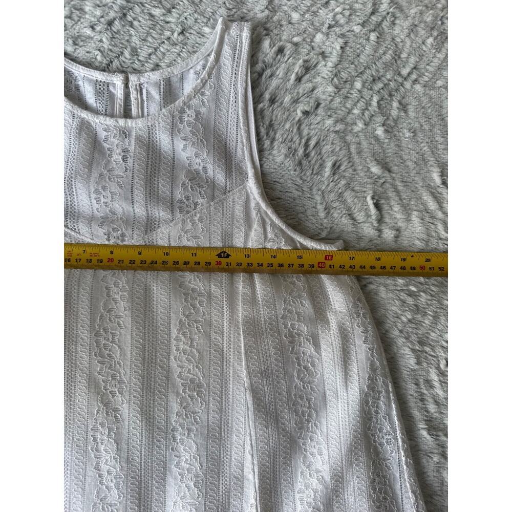 Abercrombie & Fitch White Lace Mini Dress Sleeveless Trapeze Size S A-Line Boho - Picture 7 of 7